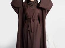 Chocolate Brown Leena 2 Piece Abaya Set Hijabimama