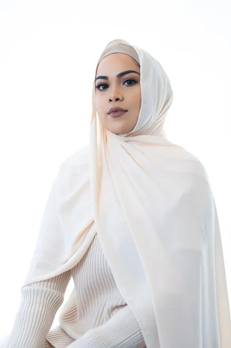 Cream Luxe Chiffon Hijab Hijabimama