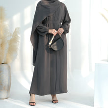 Grey Laiba 2 Piece Abaya Set