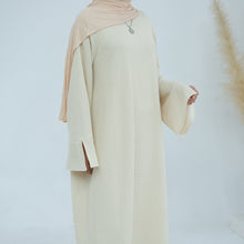 Lamaisah Cream knit Abaya