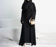 Black Leena 2 Piece Abaya Set Hijabimama