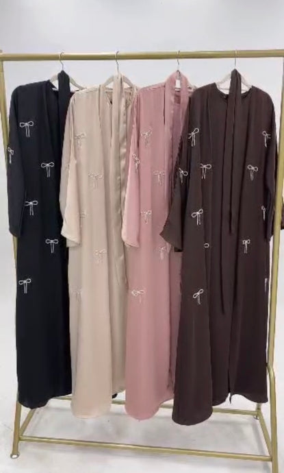Bow Detail Abaya Set