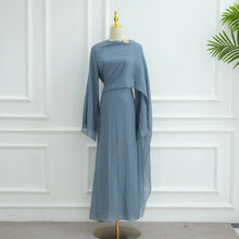 Areeba Blue Shawl Dress