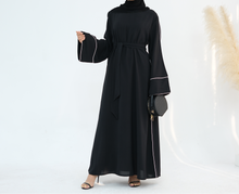 Black Nida Trim Detail Abaya