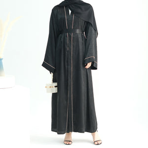 Urooj Black Stonework Abaya