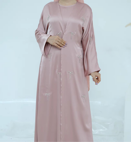 Bow Detail Abaya Set