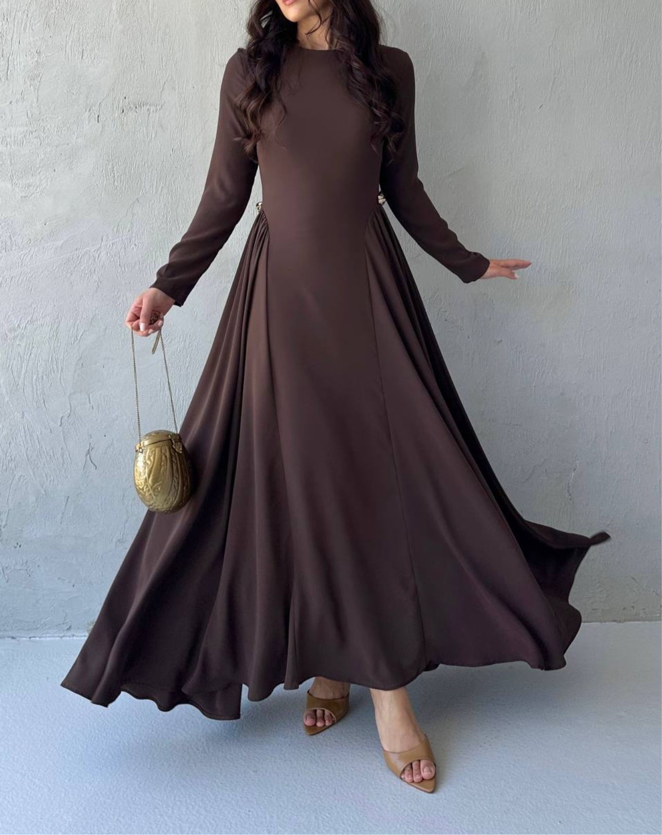 Zabeen Chocolate Dress