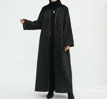 Black Tweed Abaya