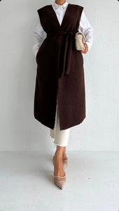 Brown Boucle Vest Hijabimama