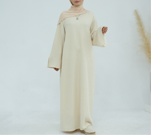 Lamaisah Cream knit Abaya