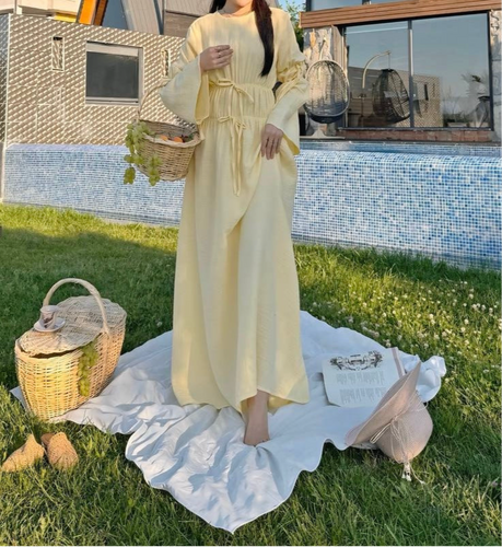 Sofia Butter Yellow Cream Dress