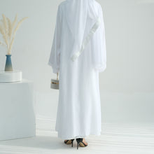 Urooj White Stonework Abaya