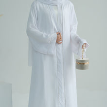 Urooj White Stonework Abaya