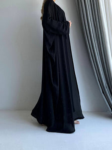 Shamah Black Abaya Set