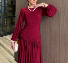 Sabina Maroon Dress
