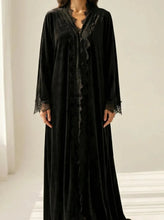 Rania Velvet Lace Abaya & Hijab Set