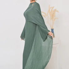 Areeba Green Shawl Dress