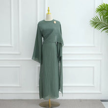 Areeba Green Shawl Dress