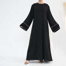 Black Nida Trim Detail Abaya