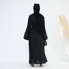 Black Nida Trim Detail Abaya
