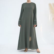 Olive Nida Trim Detail Abaya