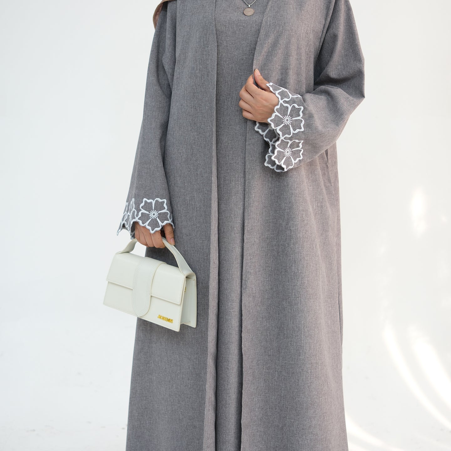 Ashi Grey Abaya Set