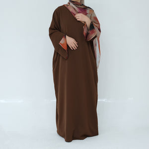 Basma Brown Abaya & Hijab Set