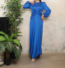 Blue Zoya Satin Dress