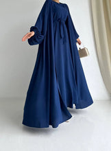 Aleena Navy Blue Abaya & Dress Set