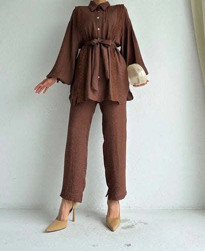 Reyna Chocolate Co-ord Set Hijabimama