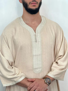 Oat Linen Blend Moroccan Thobe