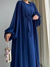 Aleena Navy Blue Abaya & Dress Set Hijabimama