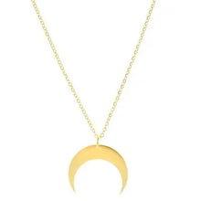 DRIPPING CRESCENT MOON NECKLACE IN GOLD