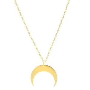 DRIPPING CRESCENT MOON NECKLACE IN GOLD Nominal