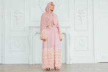Pink Fringe Abaya
