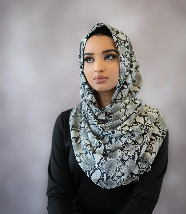 snake print hijab scarf