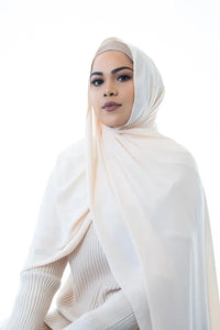Cream Luxe Chiffon Hijab Hijabimama