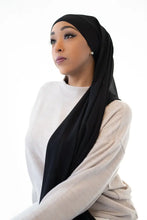 Black Crinkle Crepe Hijab