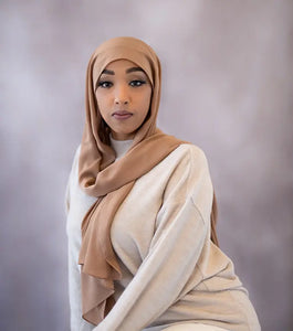 Latte Crinkle Crepe Hijab Hijabimama