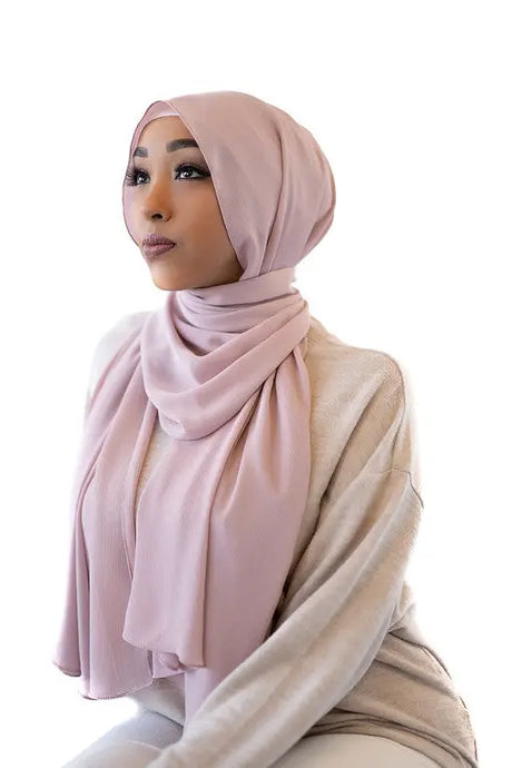 Rose Crinkle Crepe Hijab