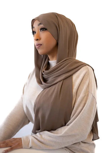 Peanut Crinkle Crepe Hijab Hijabimama