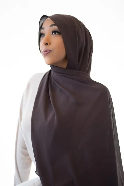 Chocolate Crinkle Crepe Hijab