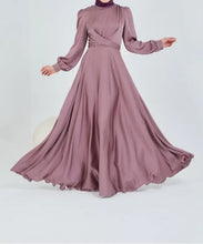 Layla Mauve Satin Gown Hijabimama