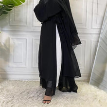 Black Chiffon layered Abaya