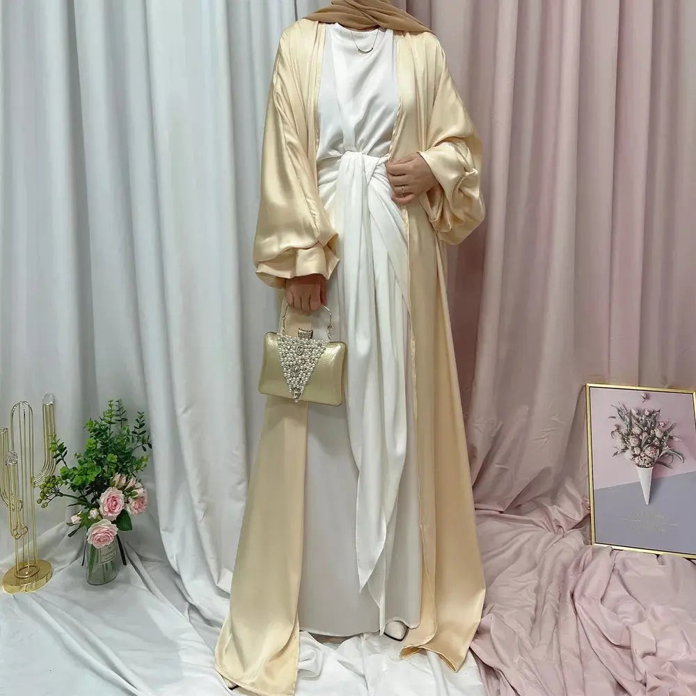 Ella Pale Gold Luxury Satin Abaya Hijabimama