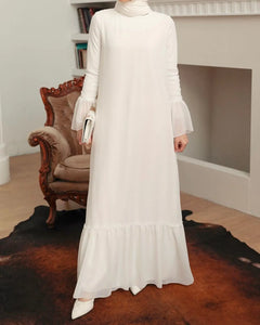 White Chiffon Dress Hijabimama