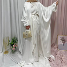 Ella White Luxury Satin Dress Set