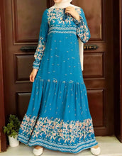 Blue Cotton/Viscose Dress
