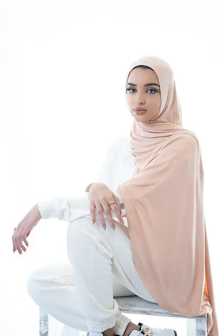 instant pre-sewn jersey hijab