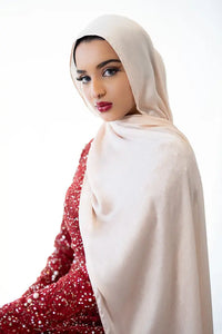 crinkle crepe satin hijab scarf